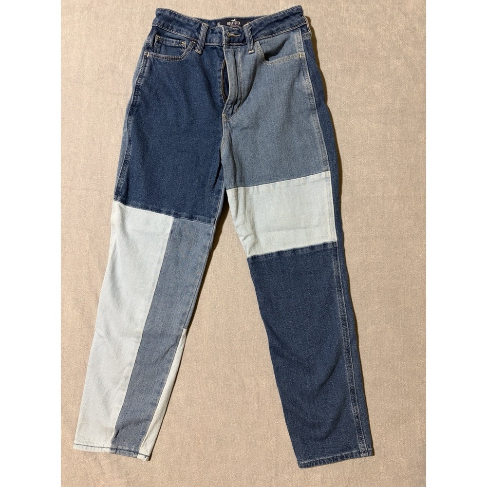 Hollister Ultra High Rise Mom Jeans Womens Size W24 L25 Blue Denim FastShip